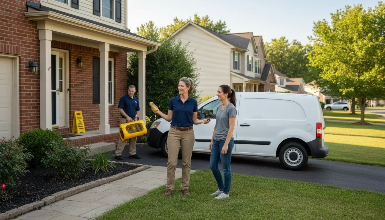 Residential water damage restoration in Gilbert, AZ